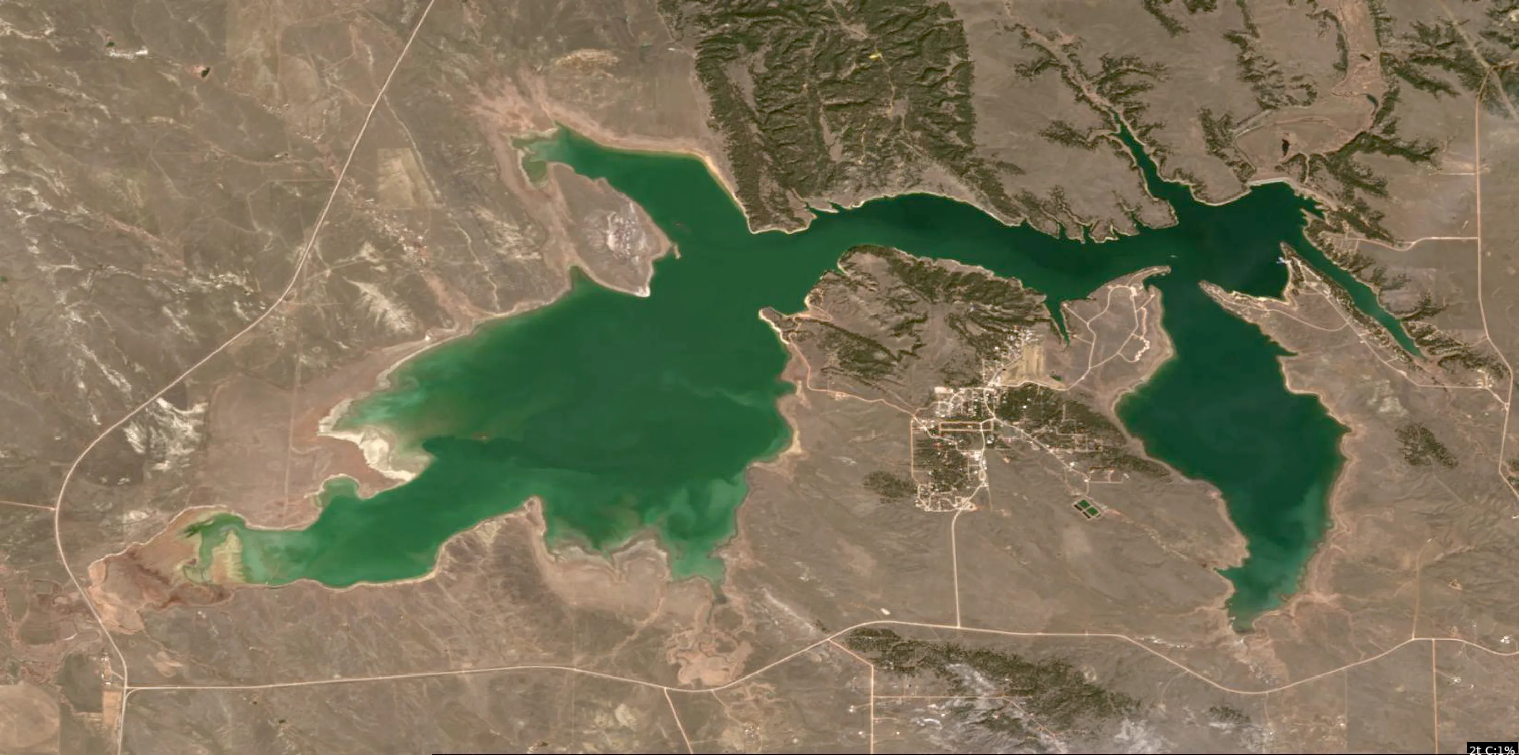 Keyhole Reservoir satellite view