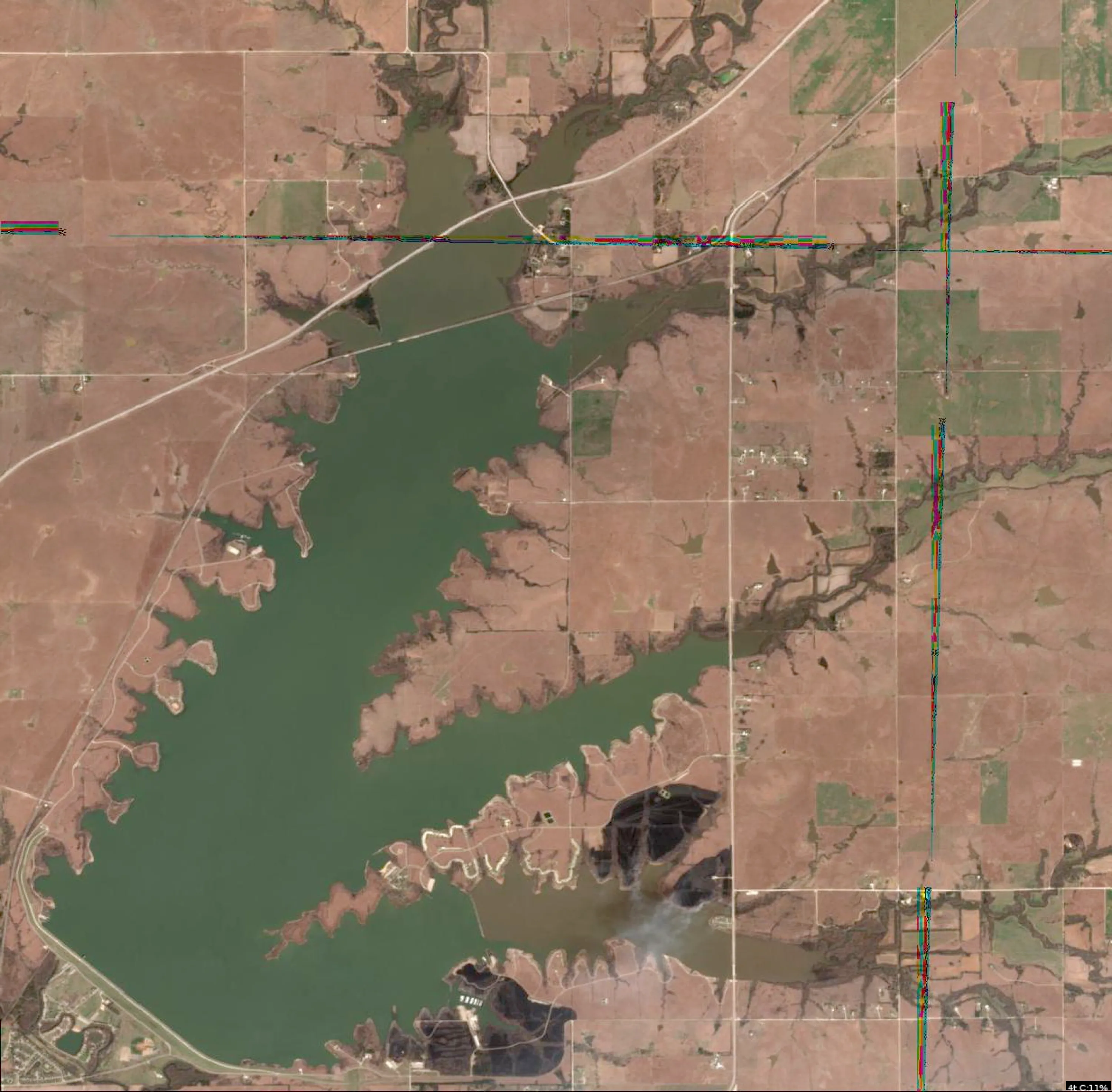 El Dorado Lake satellite view