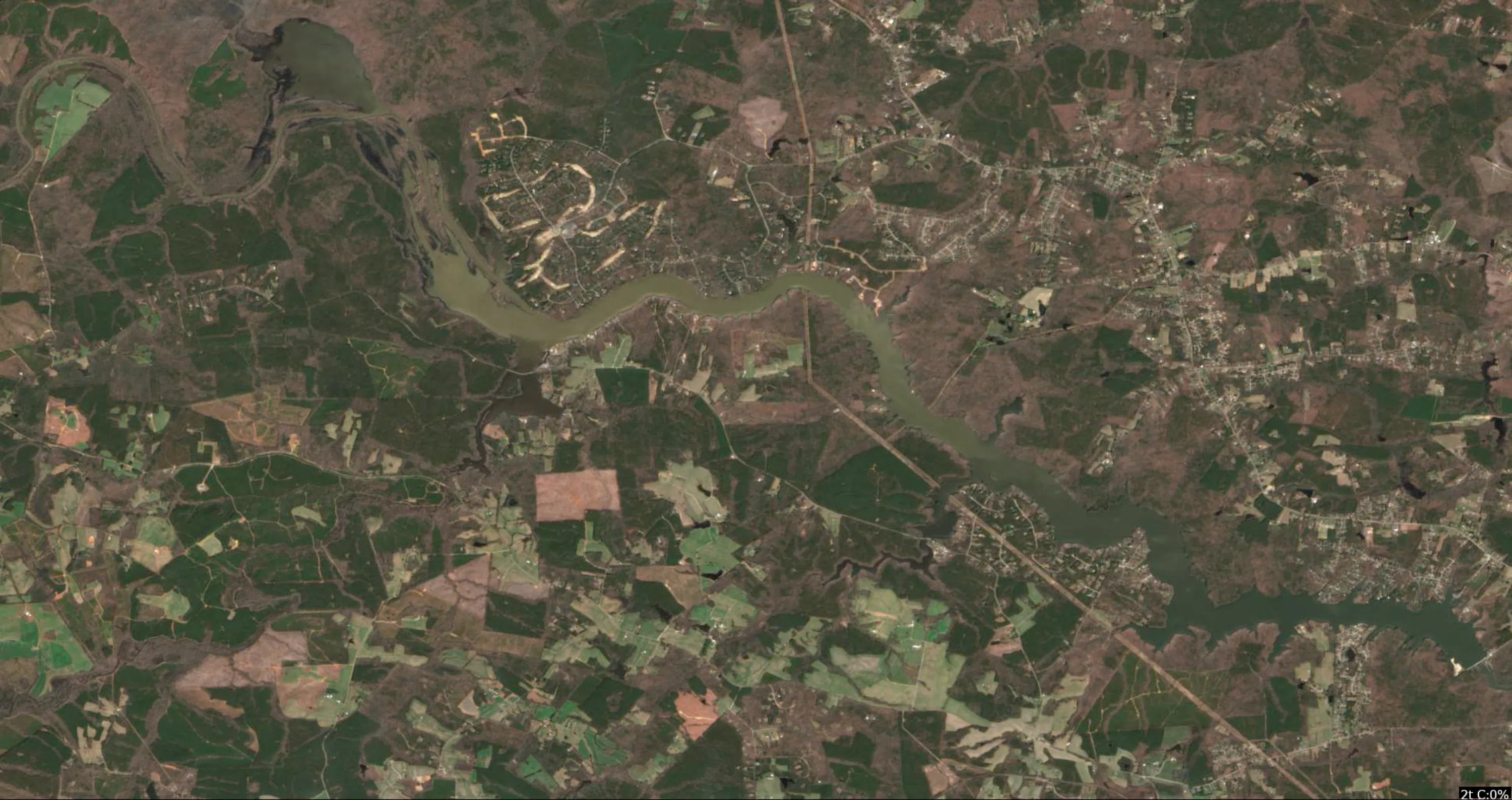 Lake Chesdin satellite view