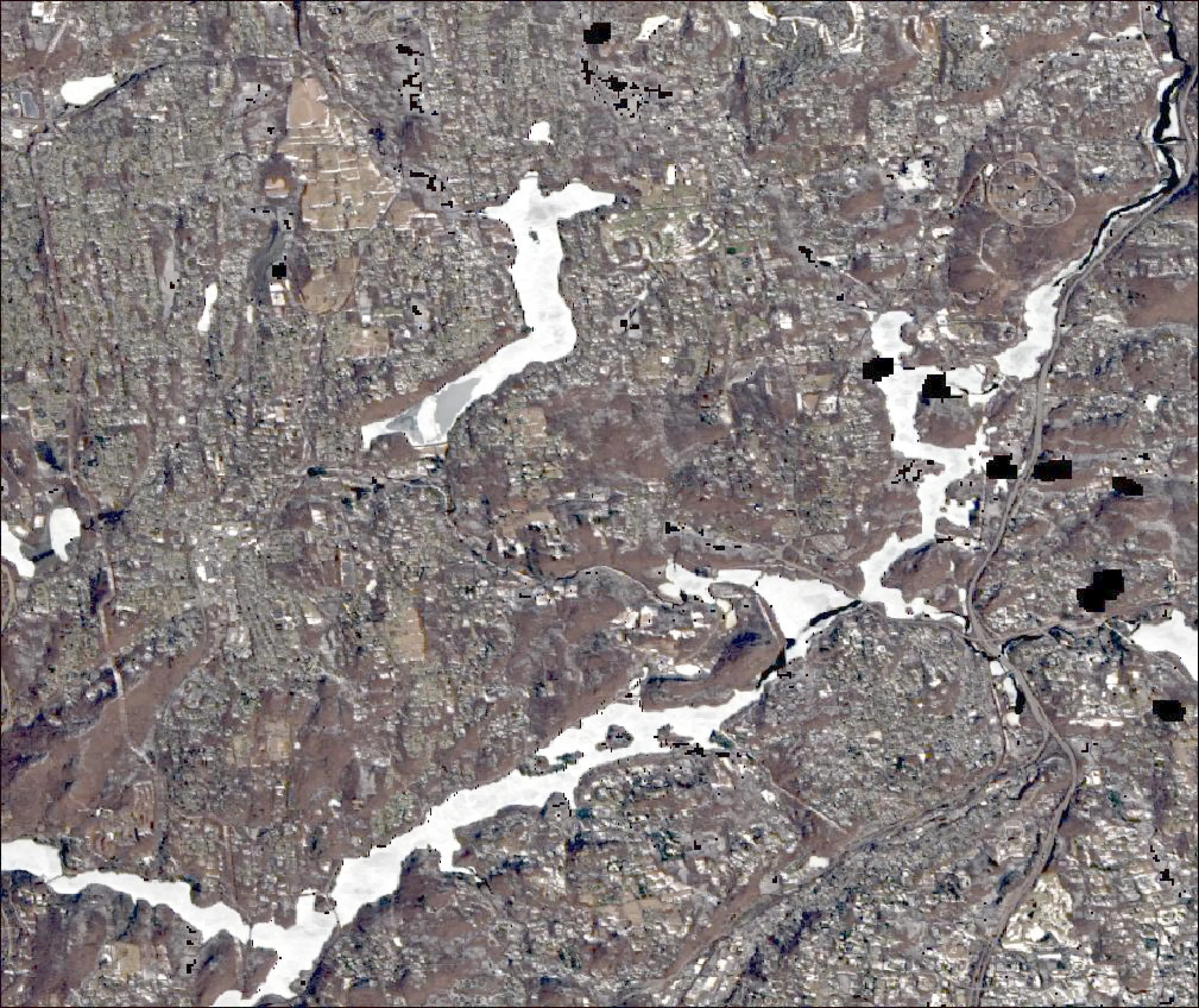 Muscoot Reservoir satellite view