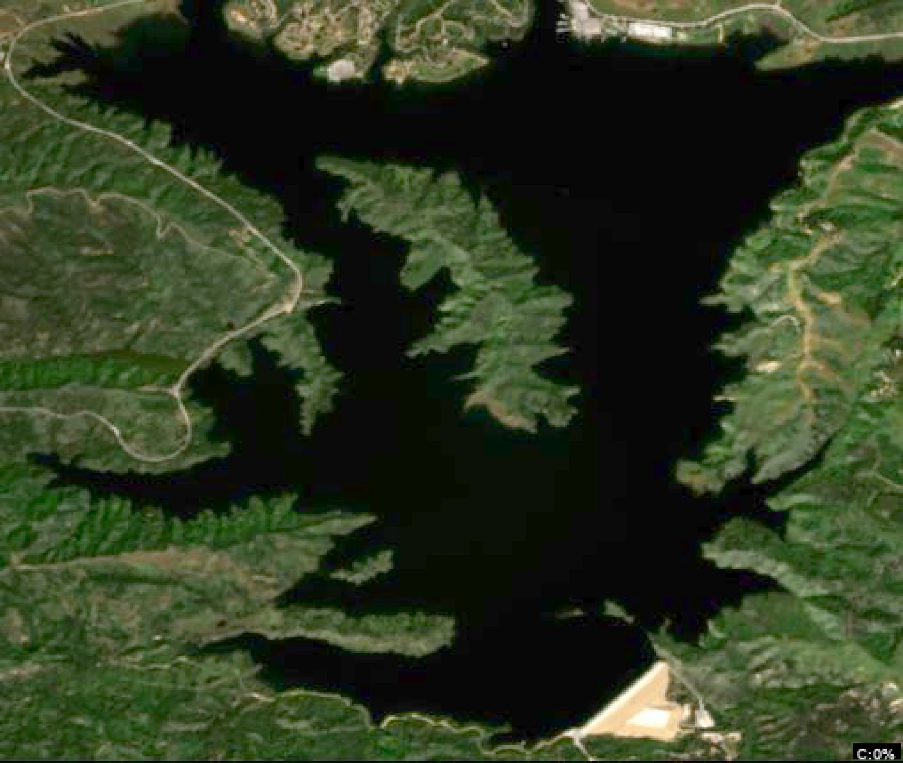 Lake Casitas satellite view